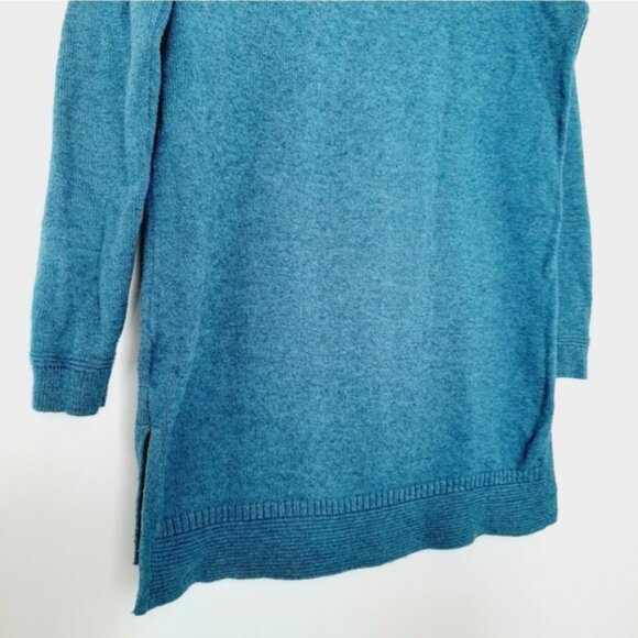 OLD NAVY Marled Sweater Knit Top High Low Hem 3/4 Sleeve Blue Sz S - Picture 13 of 13